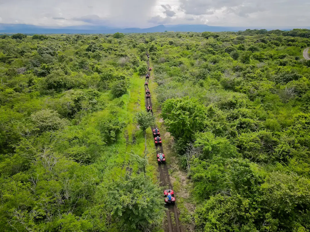 Guanacaste mountain landscape from ATV trail