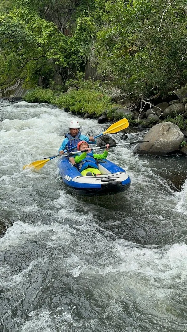 Class III rafting on the river at Canyon Adventure Park