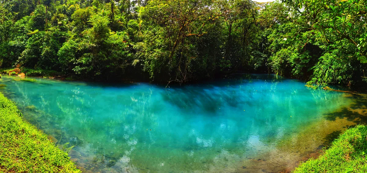 Trail through lush rainforest to Celeste River, Costa Rica