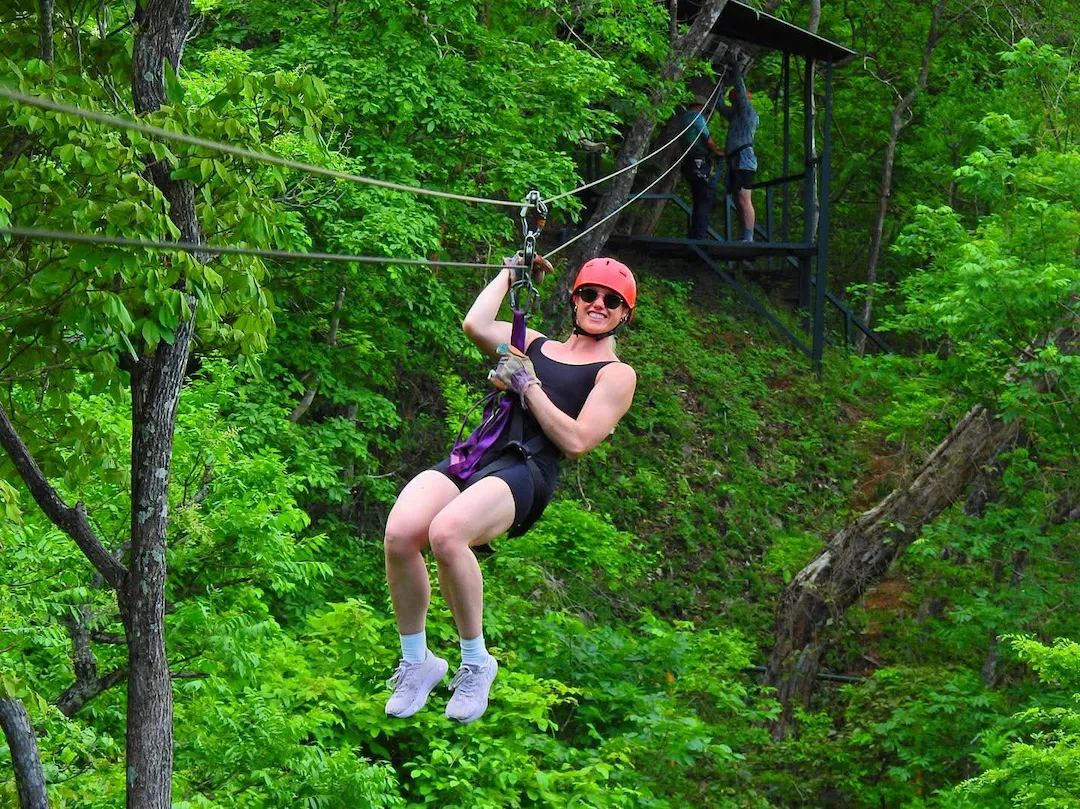 Zip line through the canopy at Congo Trail, Costa Rica